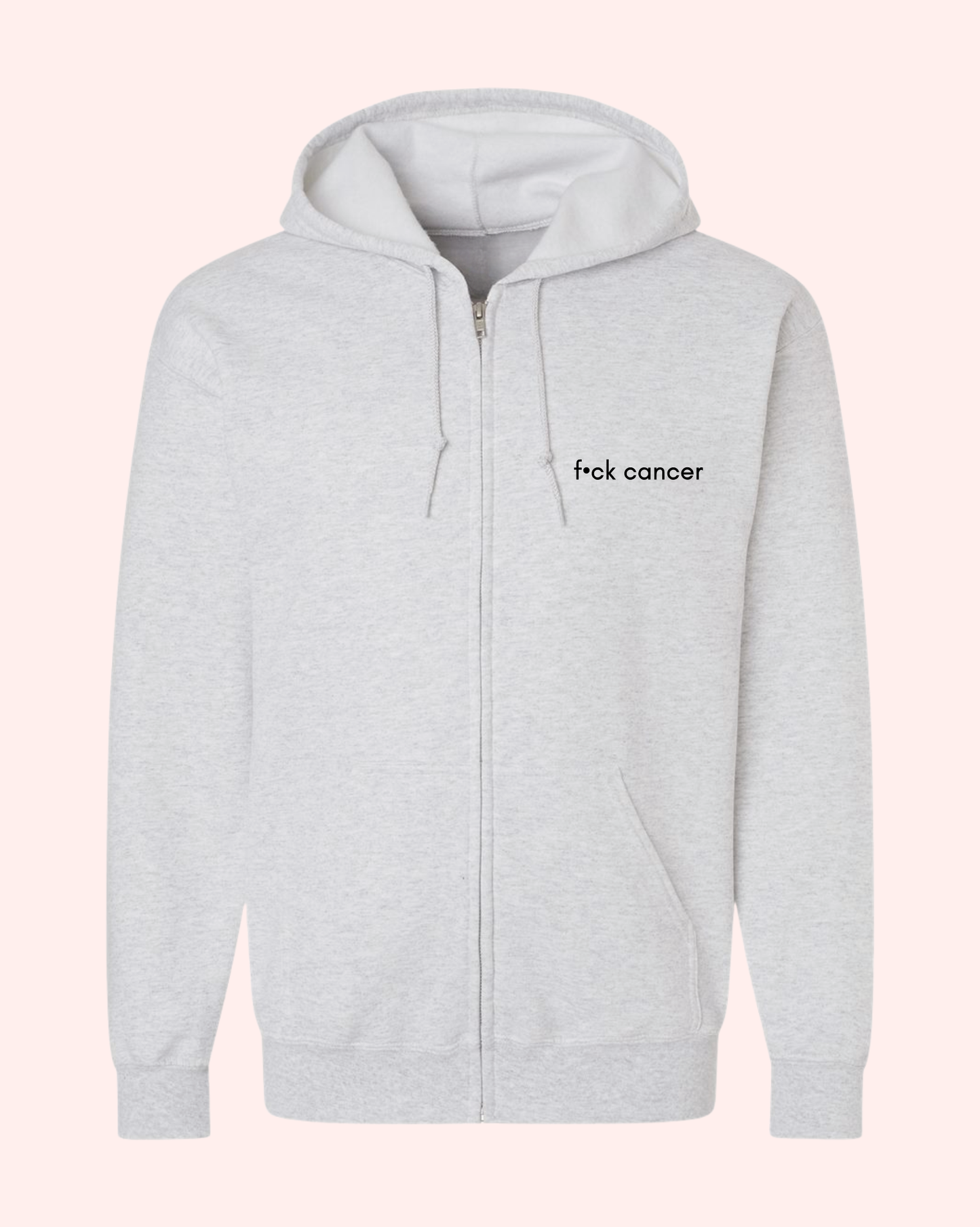 F•CK CANCER ZIP HOODIE