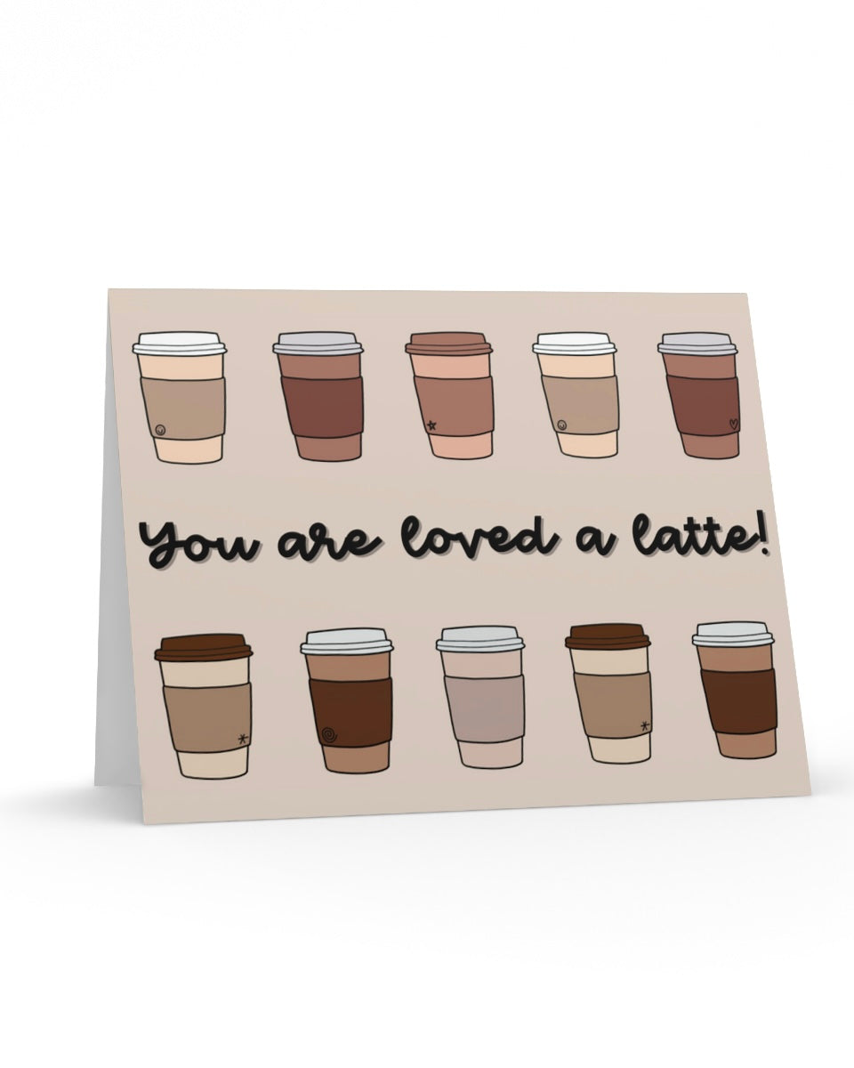 Latte Greeting Card