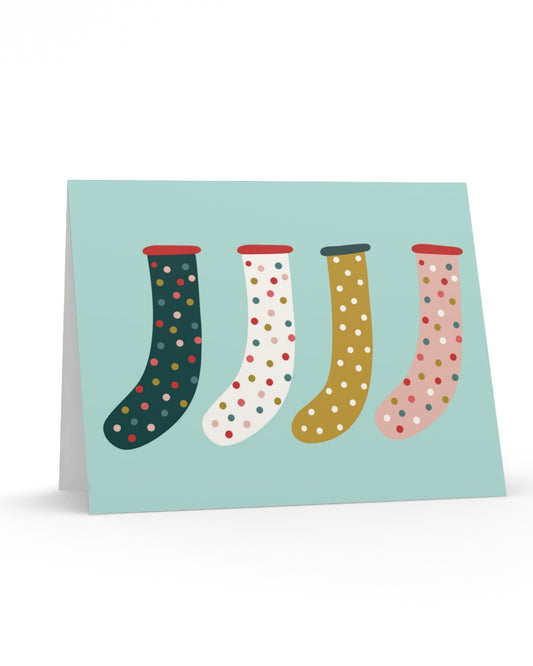 Christmas Stockings Greeting Card