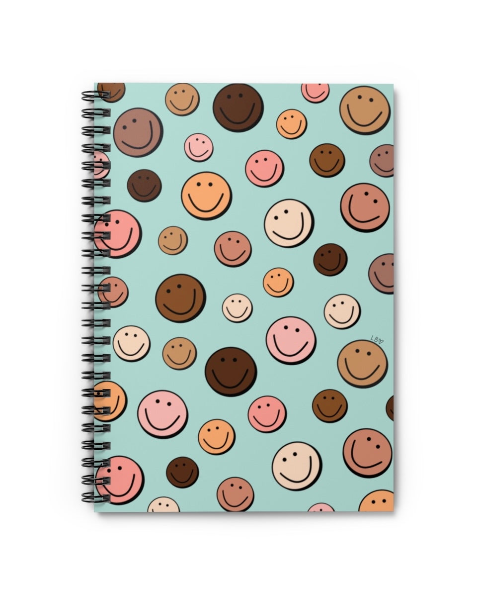 Inclusive Smileys Spiral Notebook - PREORDER – FONTS BY LEAH