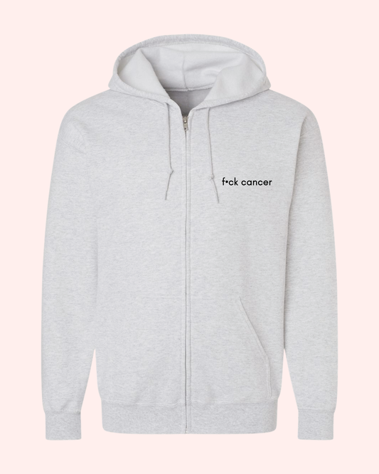 F•CK CANCER ZIP HOODIE