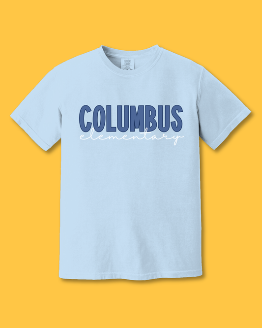 BLUE COLUMBUS TEE