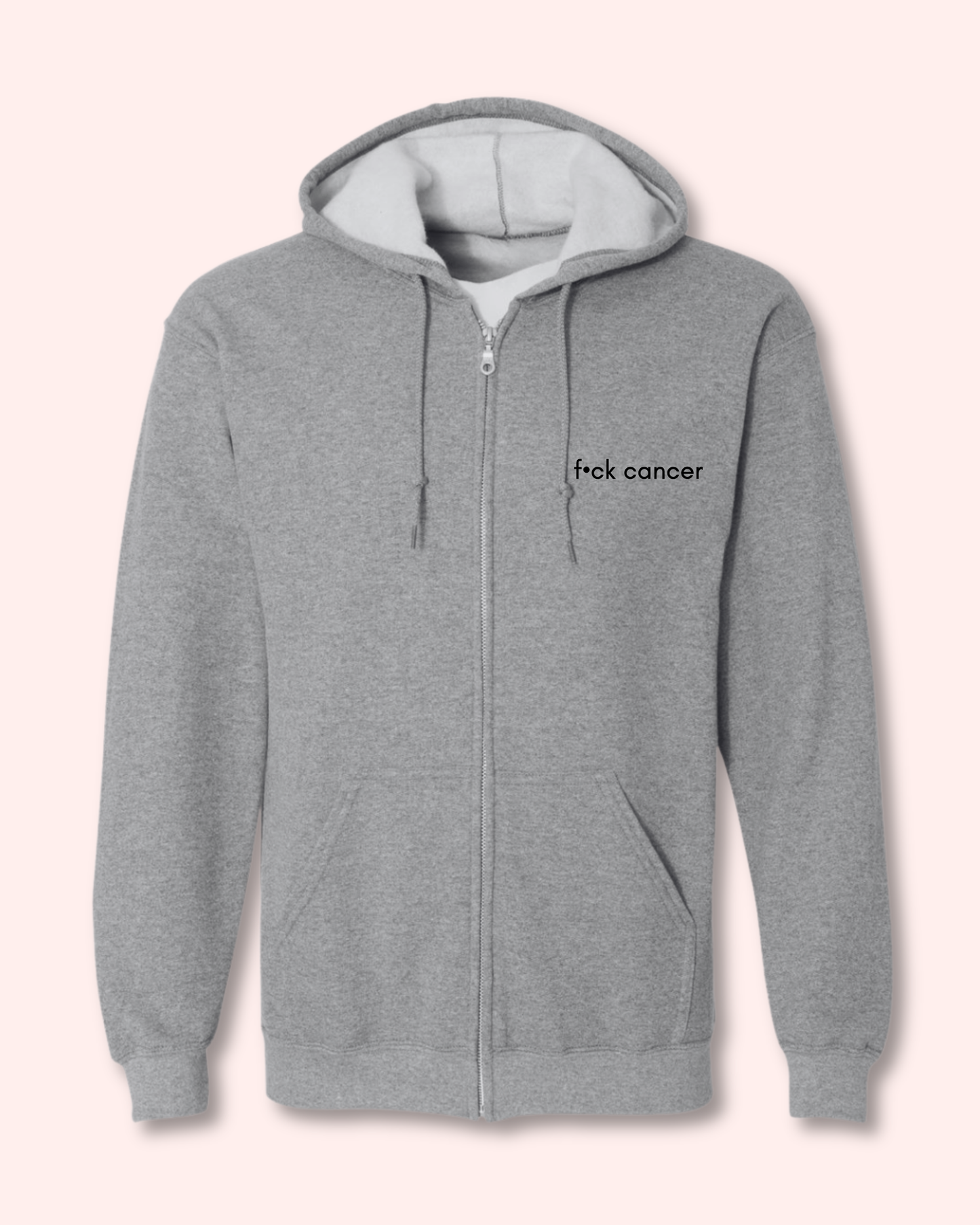 F•CK CANCER ZIP HOODIE