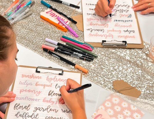April 3 (6:00-7:30 PM) - Spring into Script: Lettering for Beginners at Hudson's Mill (Garnerville)